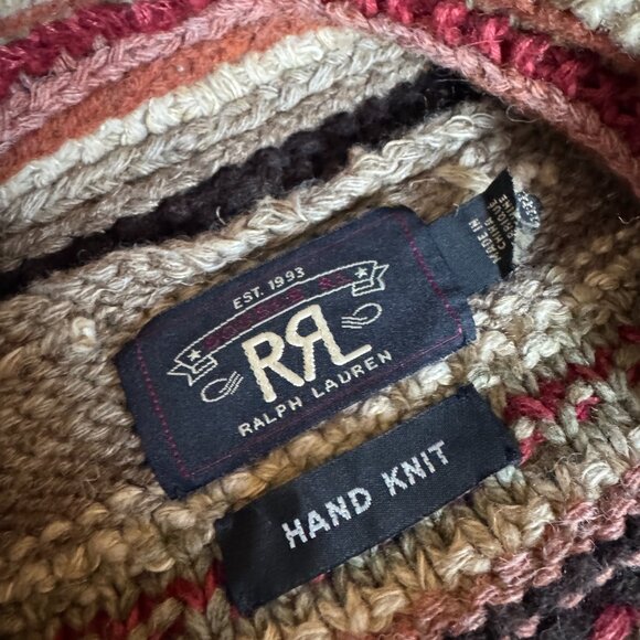 RRL Hand Knit Southwestern Cardigan XL NWOT - Picture 4 of 12